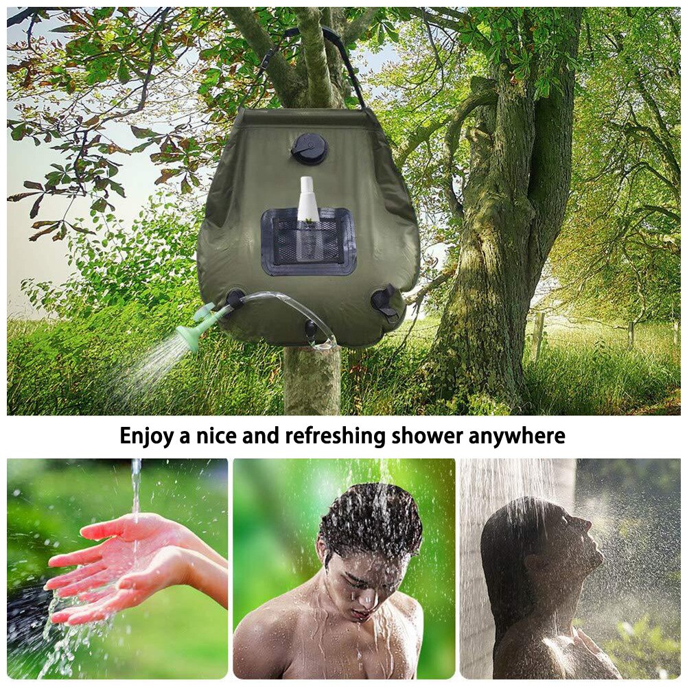 Camping Heated Shower Toilet Bag 20L