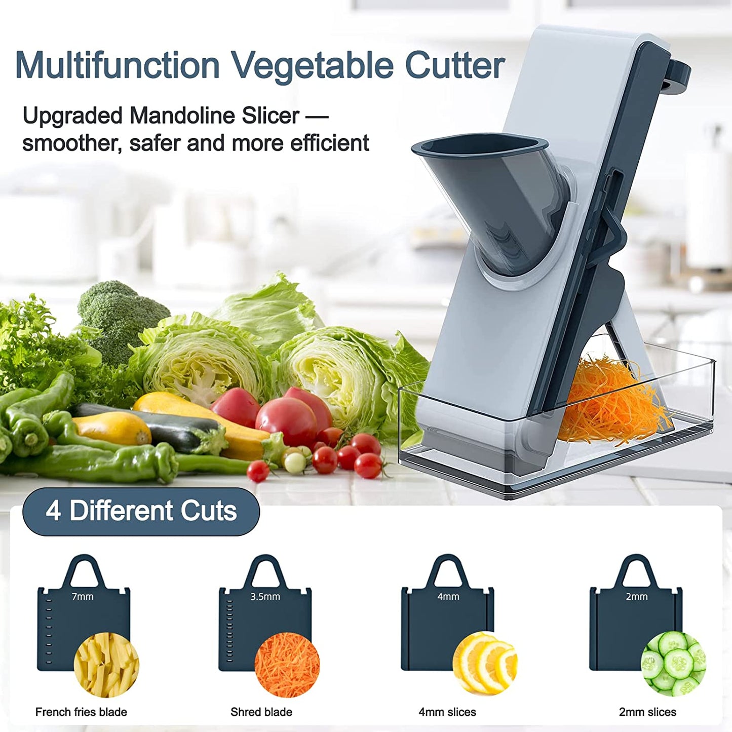 Kitchen Plastic Multi-slicer Vegetable Cutter Mandoline Slicer