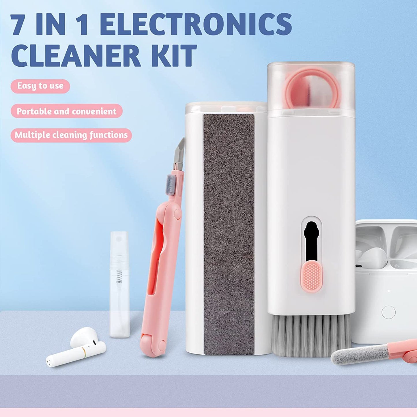 Multifunction Cleaning Kit For AirPods Keyboard Clean Kit With Soft Brush Cleaner Pen Kit For Earbud Case Cleaning Tools