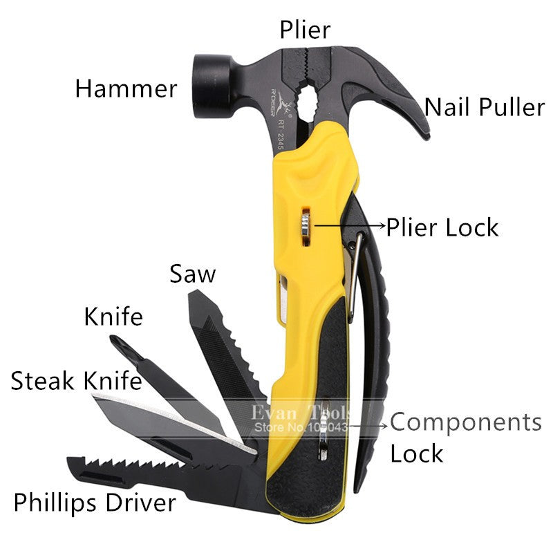 Multi Tool Outdoor Survival Knife 7 in 1 Pocket Multi Function Tools Set Mini Foldaway Plers Knife Screwdriver