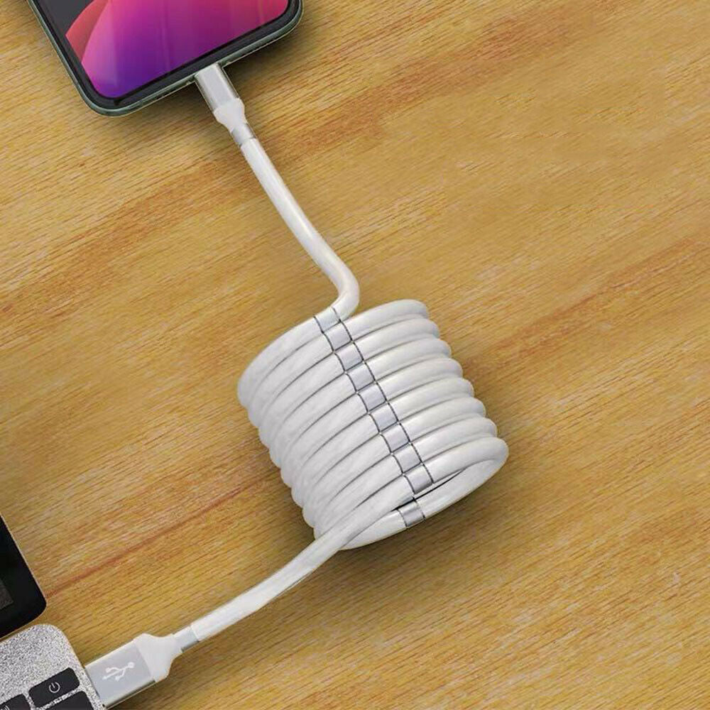 Magic Rope Magnetic Data Cable for Android IOS Type C Micro USB Magnetic Charging Cable Self Winding Data Cable Fast Charging